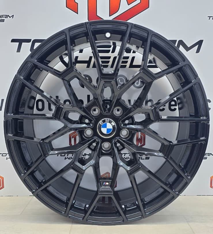 SET OF 4 BRAND NEW 18" BMW 827M STYLE ALLOY WHEELS GLOSS BLACK 5X112