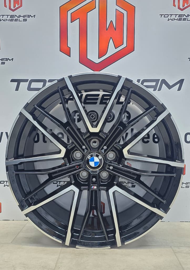 SET OF 4 BRAND NEW 20" BMW 951M STYLE ALLOY WHEELS BLACK DIAMOND CUT 5X120