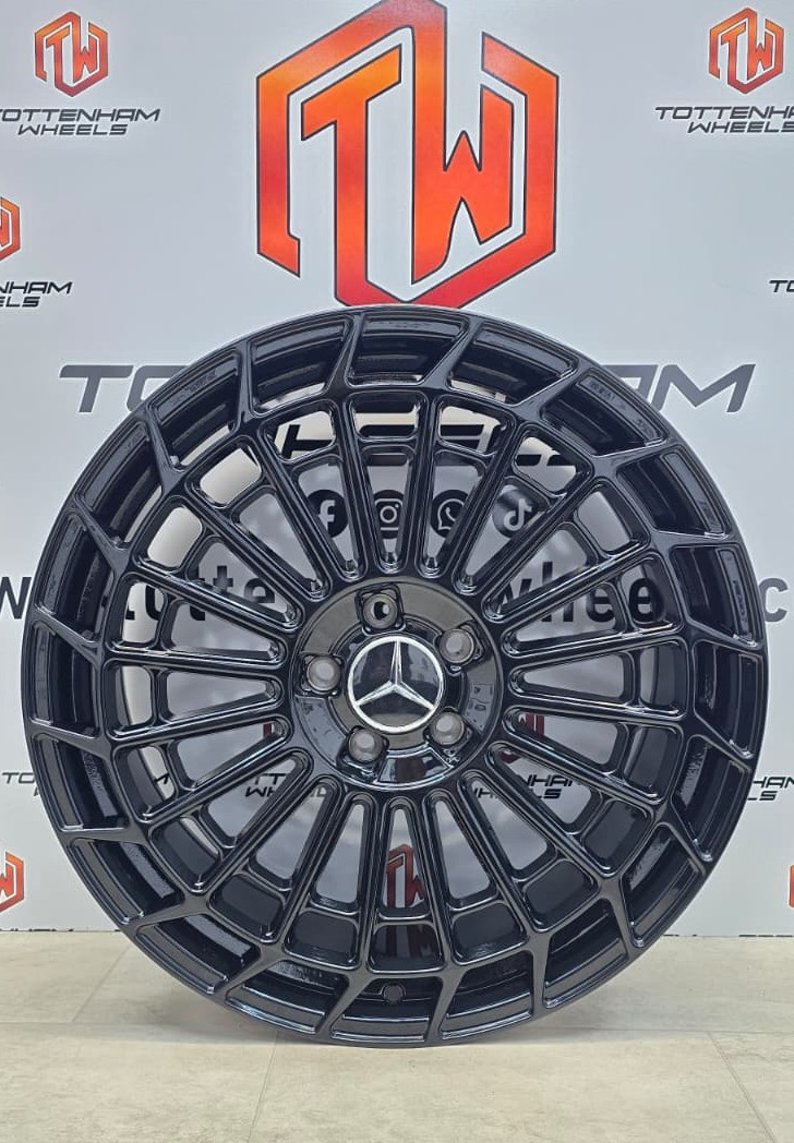 SET OF 4 BRAND NEW 19" MERCEDES MAYBACH STYLE (FAN) GLOSS BLACK