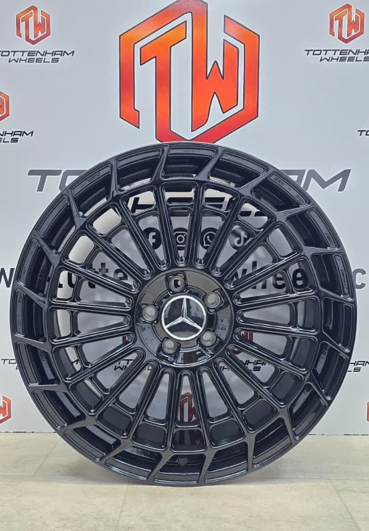 SET OF 4 BRAND NEW 19" MERCEDES MAYBACH STYLE (FAN) GLOSS BLACK