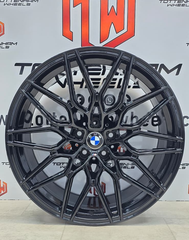 SET OF 4 BRAND NEW 20" BMW 1000M STYLE ALLOY WHEELS GLOSSY-BLACK 5X112