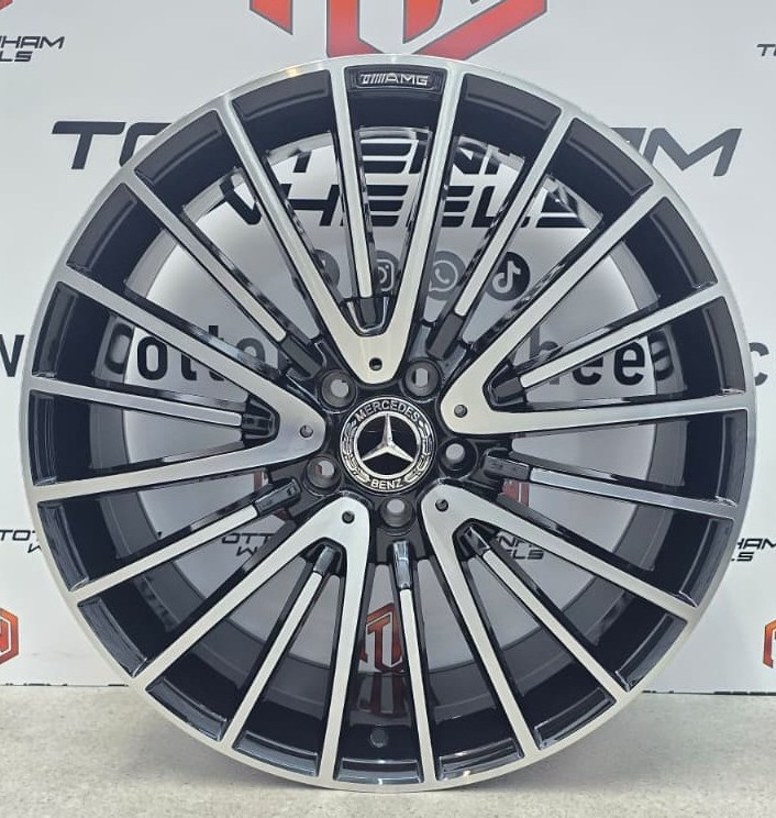 SET OF 4 brand New 20" MERCEDES TURBINE VS AMG STYLE ALLOY WHEELS GLOSS BLACK MACHINE FACE (Copy)