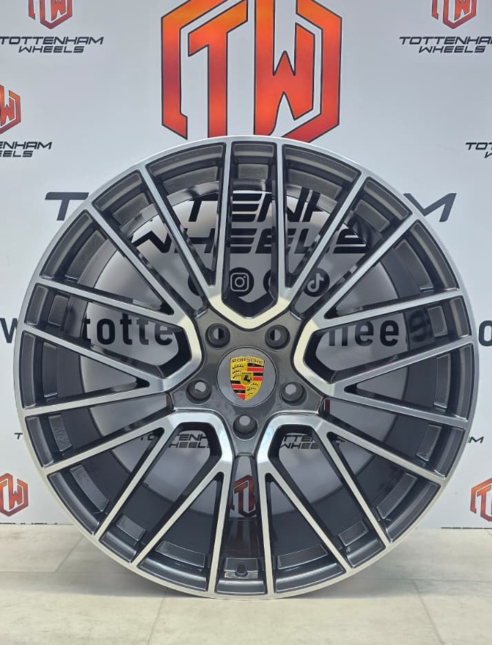 21" PORSCHE CAYENNE STYLE GREY DIAMOND CUT
